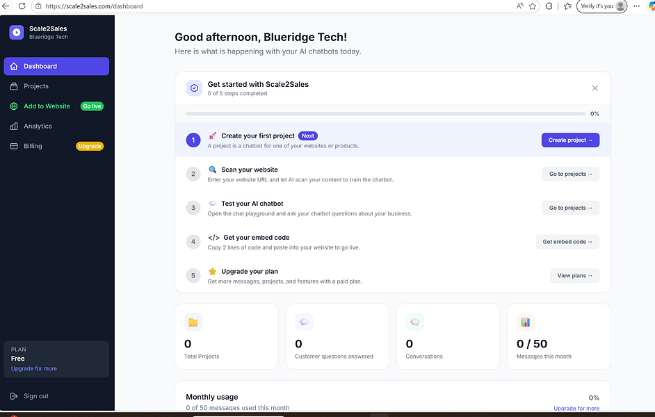 Scale2Sales – Add a 24/7 AI chatbot that answers questions and captures leads visual 3