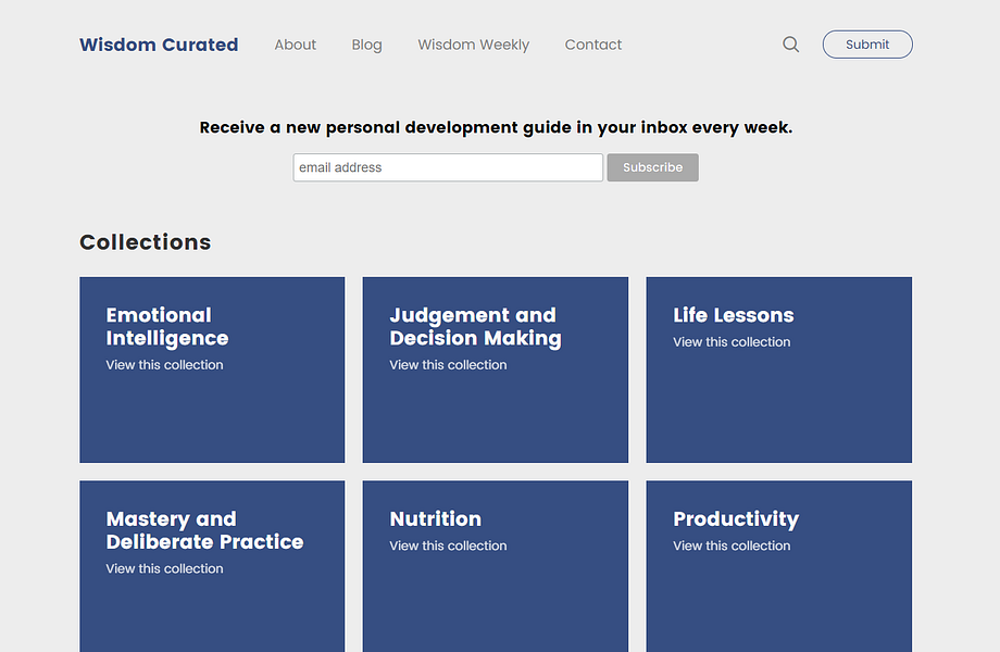 Wisdom Curated