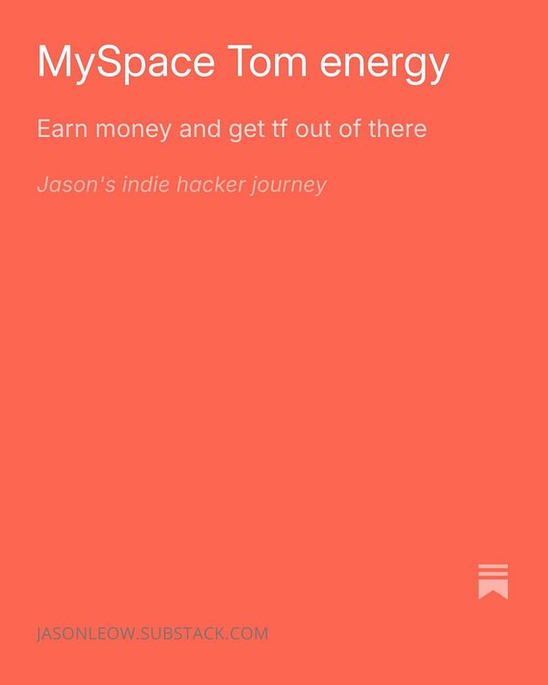 Cover art for the MySpace Tom Energy weekly newsletter featuring a retro-styled orange cartoon character with lightning bolts.