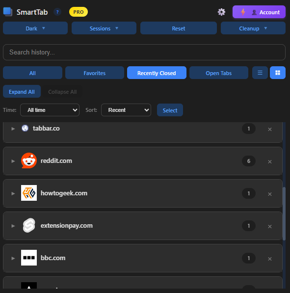 SmartTab: Turn your browsing history into an instantly | BetaList
