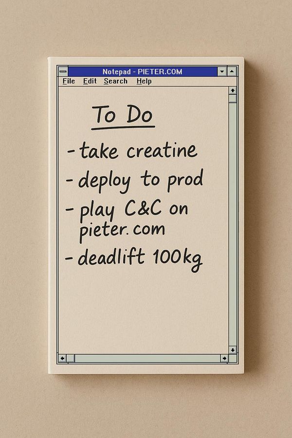 A digital mockup of a notepad interface displaying a to-do list.