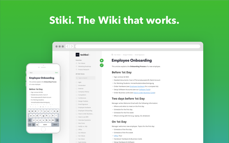 Stiki. The Wiki that works 💪🚀