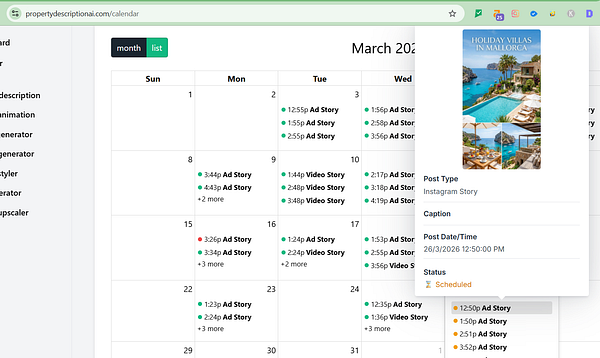 A Mediterranean style villa with a blue swimming pool surrounded by stone walls and lush plants under a clear sky.