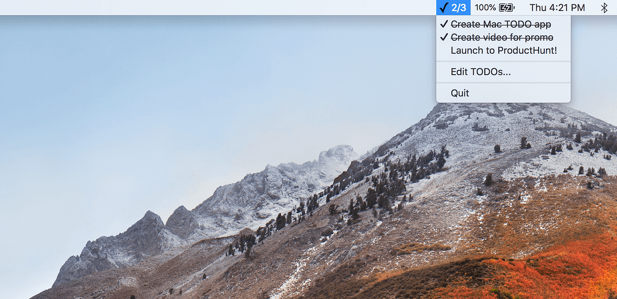 Mac TODO Menubar