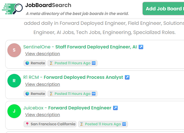 Screenshot of an Amazon job board webpage showing job postings and filter options.