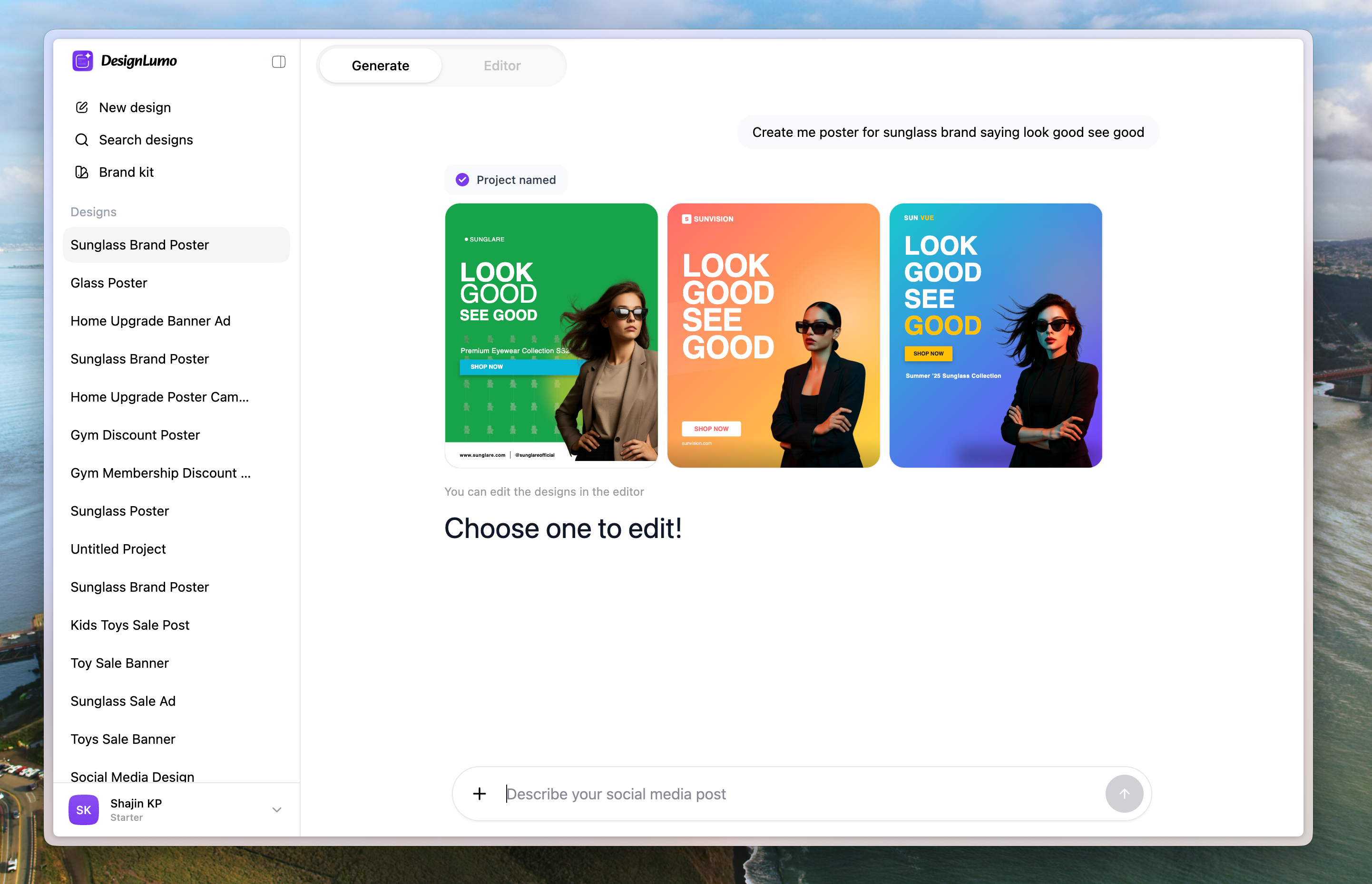 DesignLumo: Create editable ads & design (Think ChatGPT +
