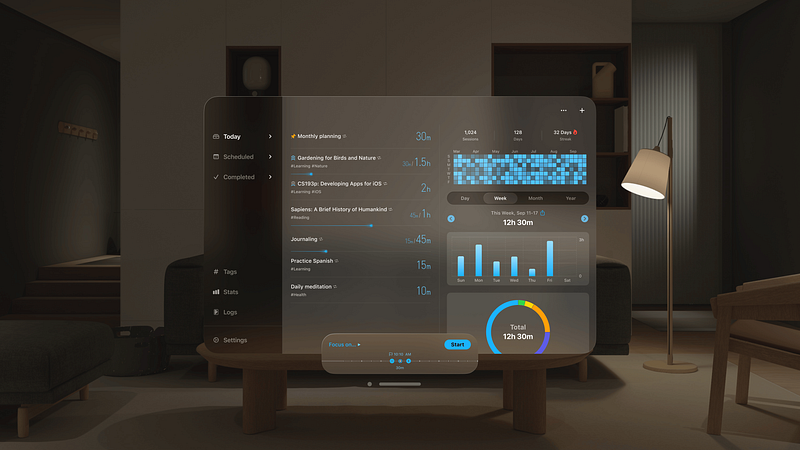 Screenshot of Bluebird Focus Timer