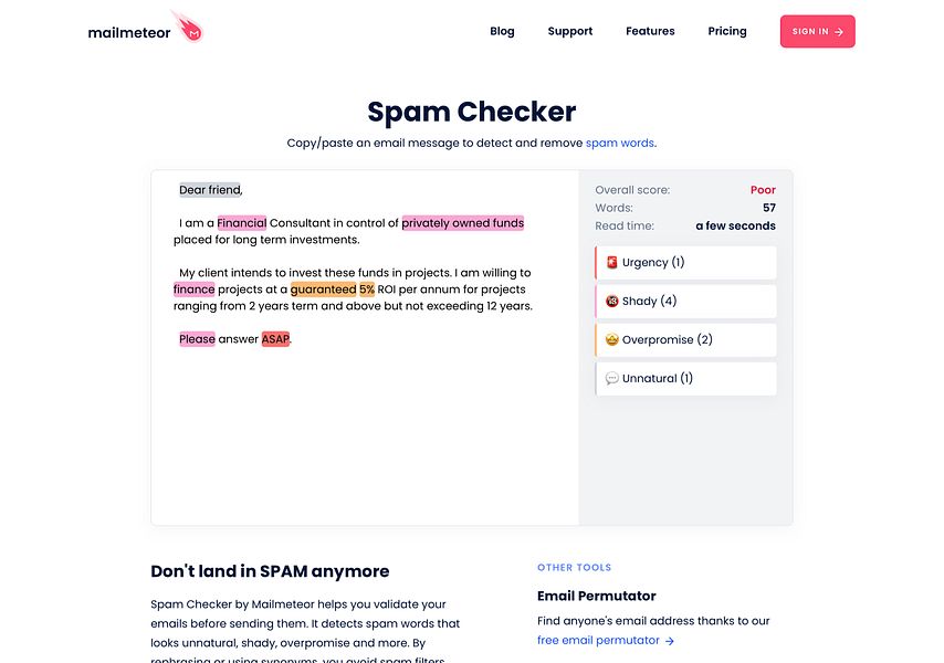 Spam Checker