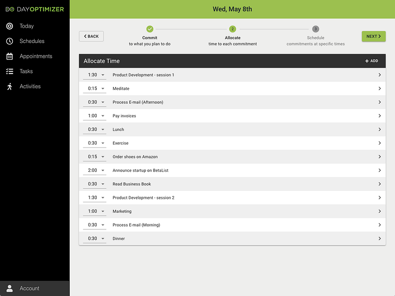 Day Optimizer