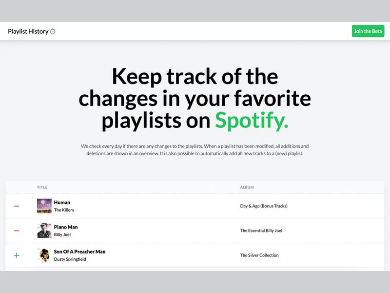 Playlist History