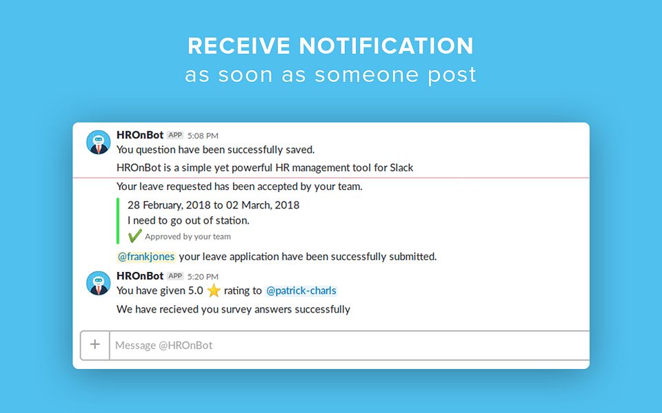 HROnBot for Slack