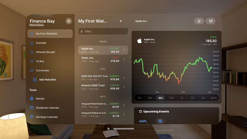 Screenshot of Finance Bay: Portfolio Tracker