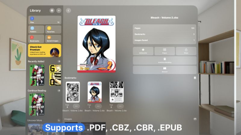 Screenshot of Uncover: Ebook Reader