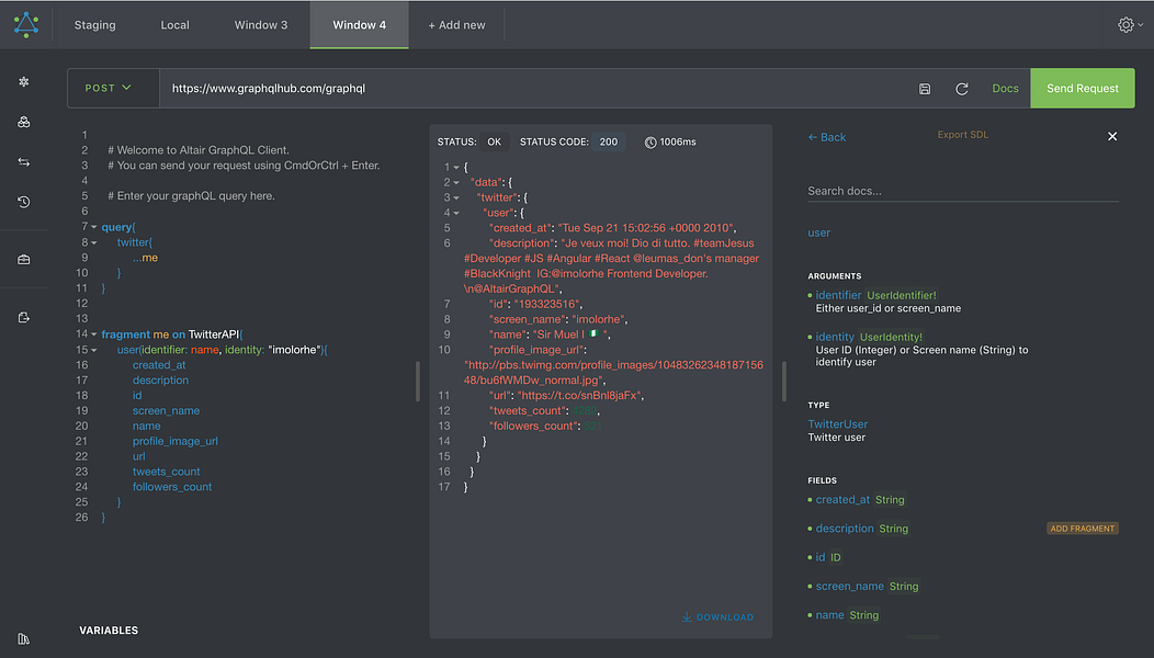 Altair GraphQL Client