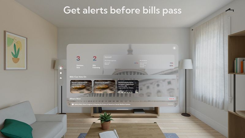 Screenshot of IssueVoter: Congress & Bills