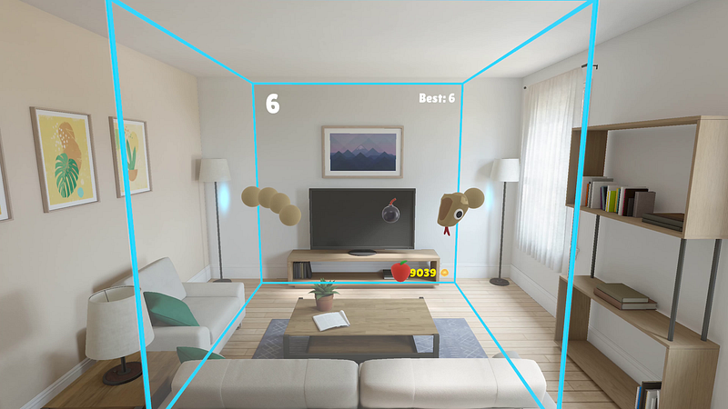 Screenshot of Snake for Vision Pro