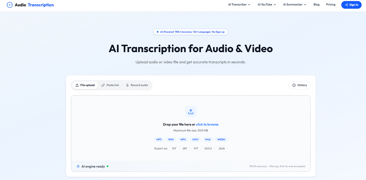 AudioTranscription.io