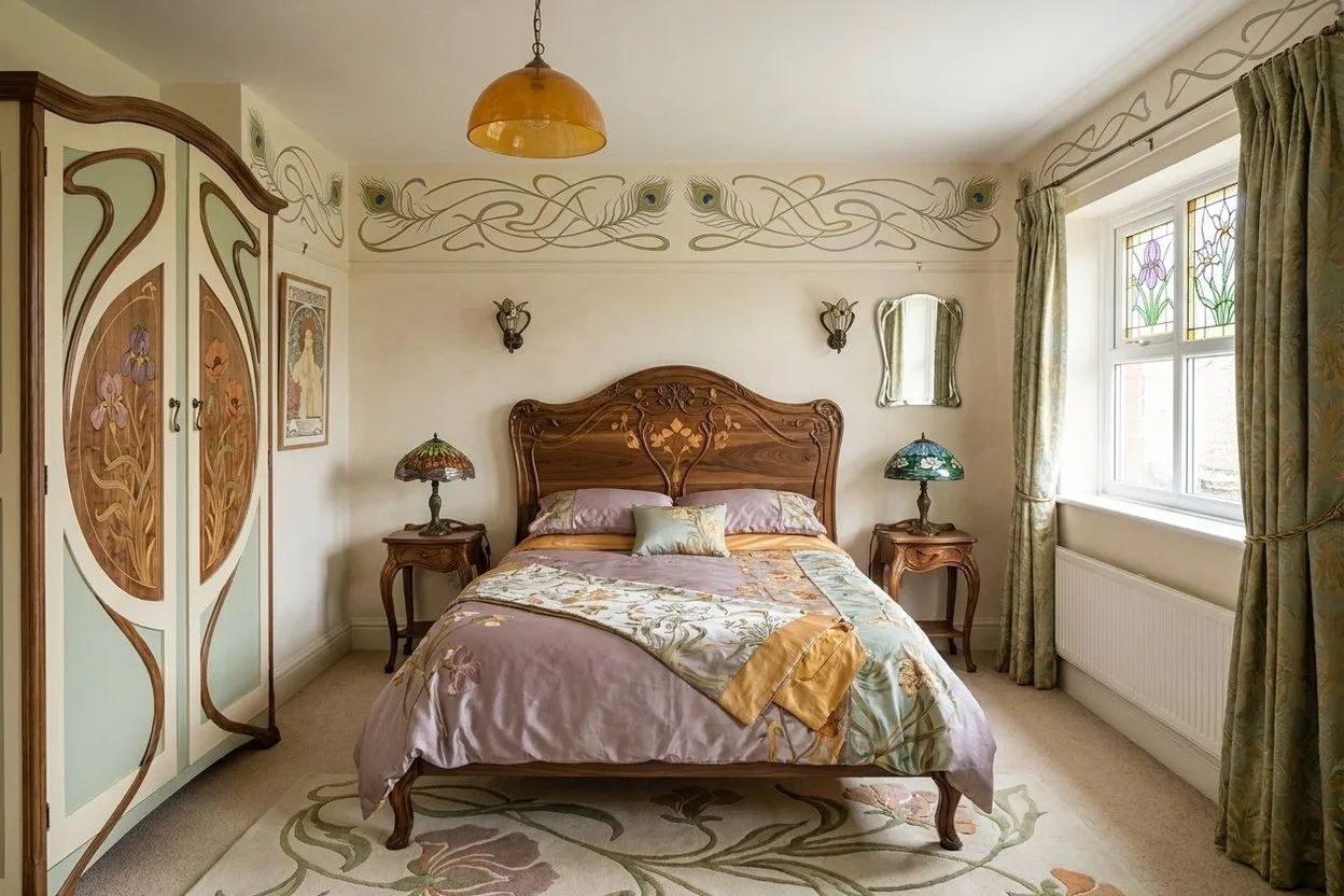 The same bedroom in the Art Nouveau style