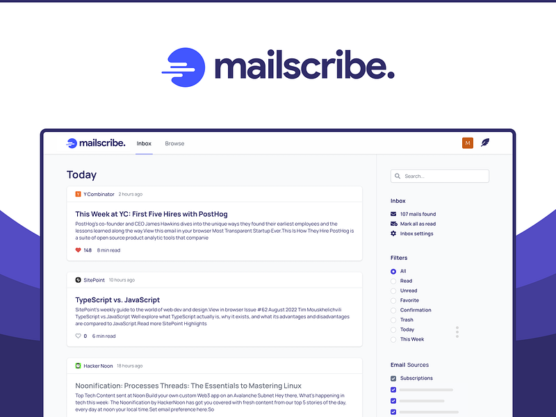 Mailscribe Inbox