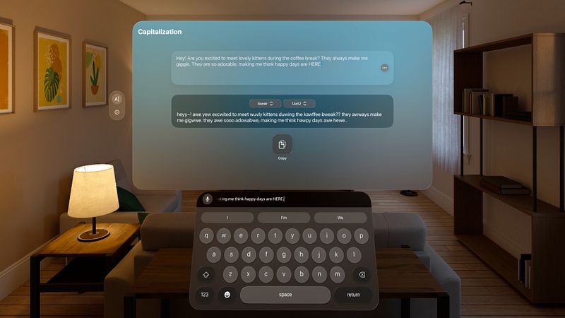 Screenshot of No Cap: Text Editor