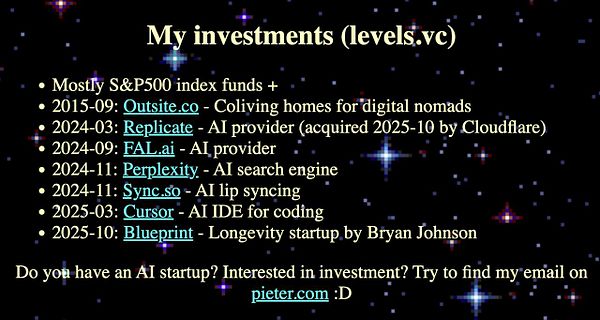 Screenshot of a Google Sheets document titled 'Level Up VC' with columns for headers, URLs, and labelled content.