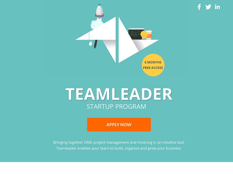 Teamleader CRM Startup Program