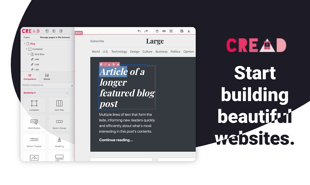 Cread Website Editor