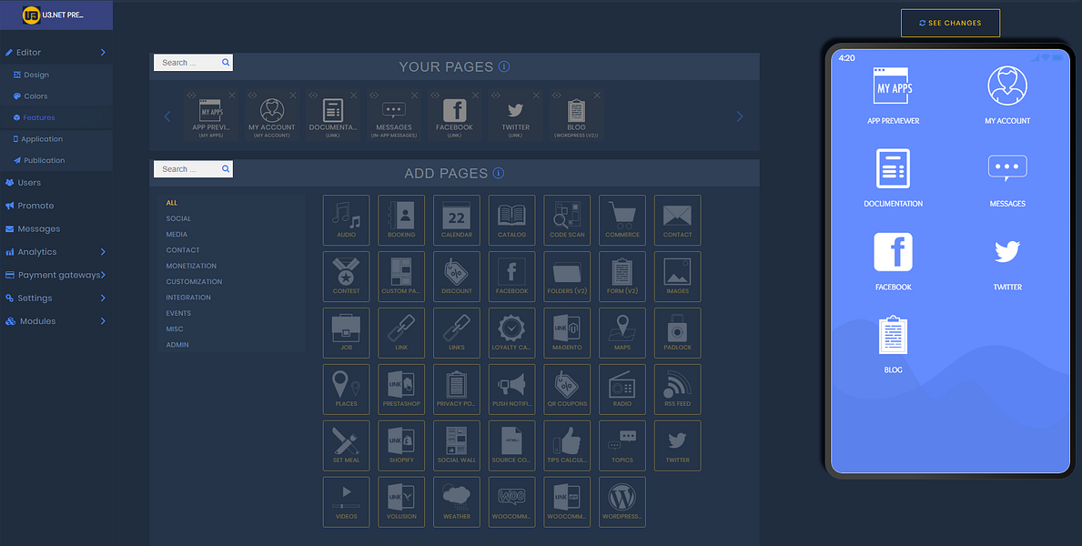U3.NET APP Builder Platform