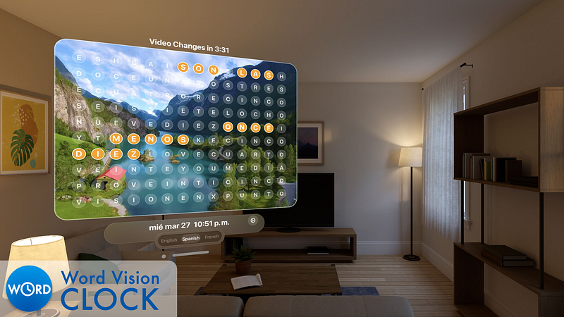 Screenshot of Word Vision Clock - Translated