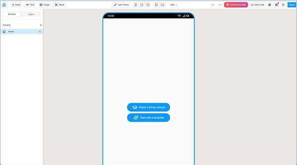 The image displays a mobile app interface with two main action buttons for user onboarding.