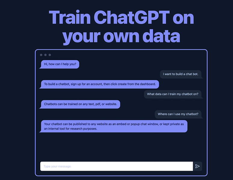 train ChatGPT on your own data
