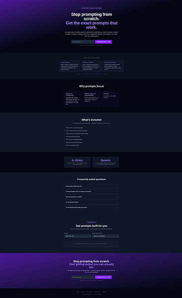 3vo – Use AI agents to design, build, and launch your product in days visual 3