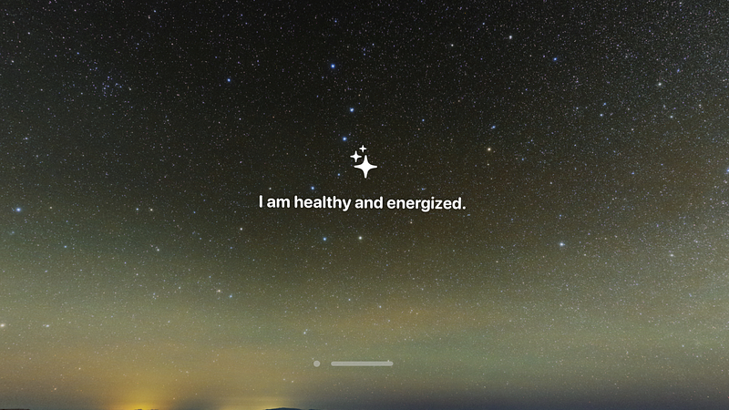 Screenshot of Daily Affirmations App: I Am