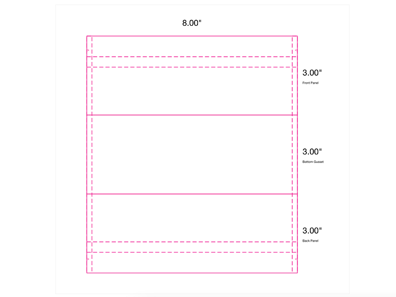 Mylar Bag Packaging Template Generator