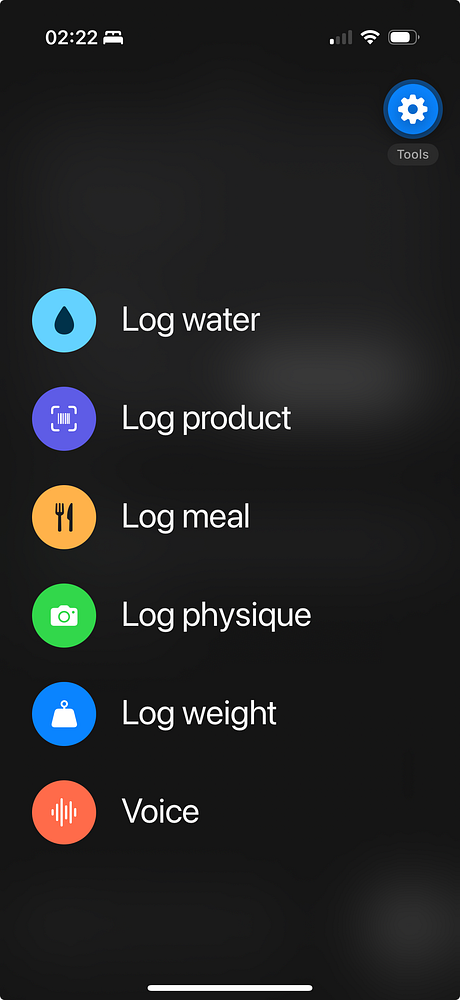 Screenshot of a mobile app interface showing a home screen with multiple widgets and navigation elements.
