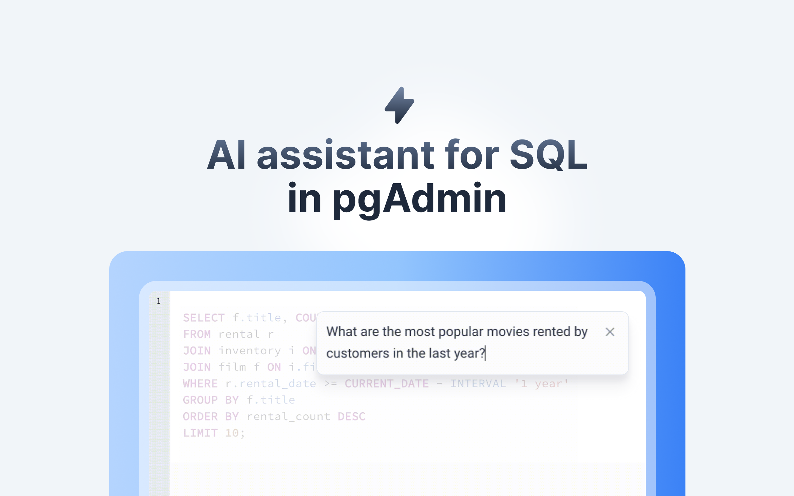 pgAssistant: An AI Assistant for SQL in pgAdmin | BetaList