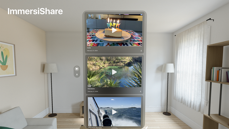 Screenshot of ImmersiShare