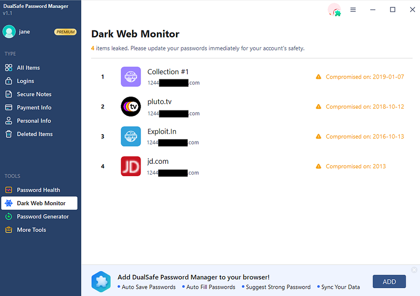 DualSafe Password Manager