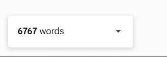 A user interface element displaying a word count of 6767 words.