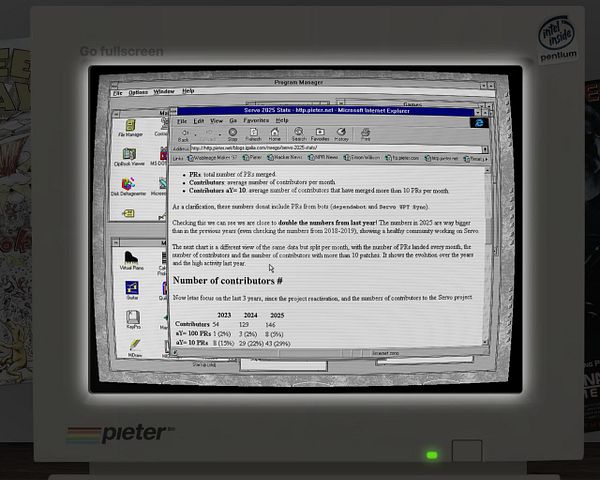 Pixelated retro video game character sprite with CRT-style scanline effect.