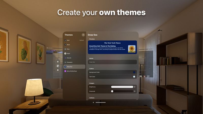 Screenshot of Noir ‒ Dark Mode for Safari