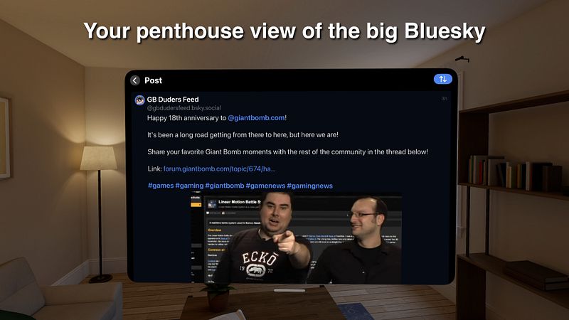Screenshot of Skyscraper for Bluesky