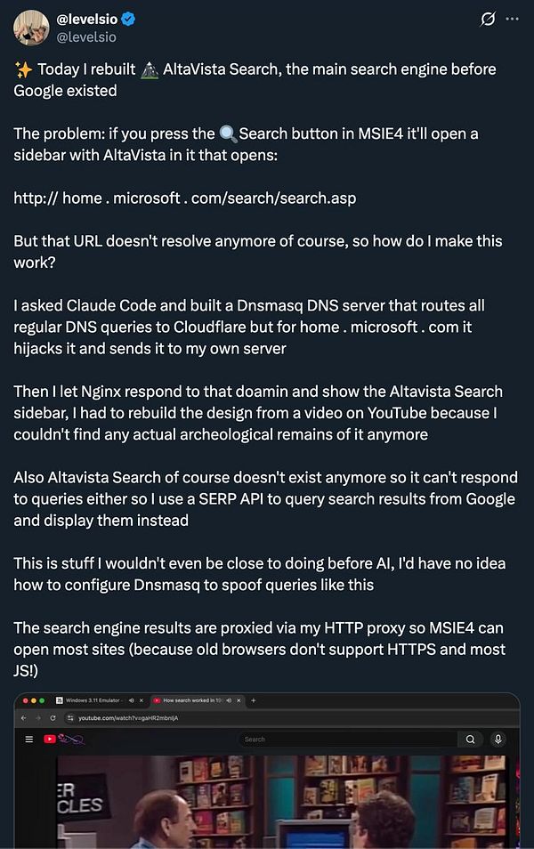 Screenshot of AltaVista search engine launched in Microsoft Internet Explorer 4 on the domain pieter.com.