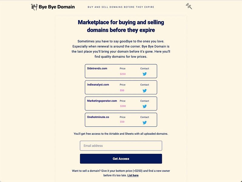 Bye Bye Domain