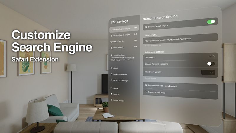 Screenshot of Customize Search Engine