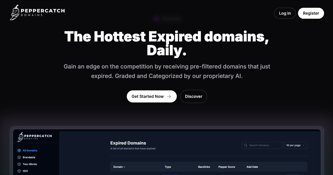 PepperCatch: The Hottest Expired Domains, Daily