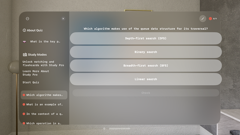 Screenshot of ExamCram - AI Quizzes