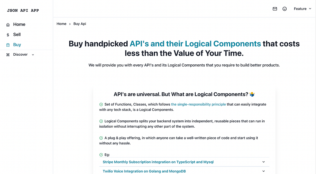 JSON API APP