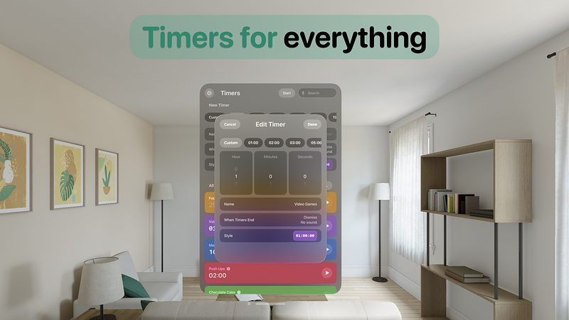 Screenshot of Timersive: Spatial Timers