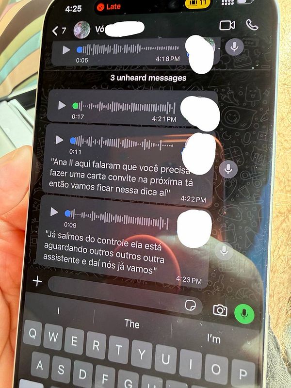 Screenshot of a Facebook post featuring text about an immigration issue in Portugal addressed to the user's grandmother along with a black overlay about repost permissions.